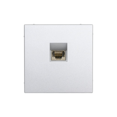 Розетка компьютерная Systeme Electric ArtGallery, RJ45, кат. 6A, механизм, Алюминий