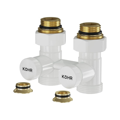 Узел нижнего подключения KOHR 1/2x3/4 прямой белый LC