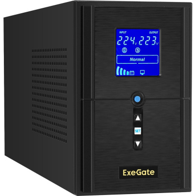 ИБП ExeGate инвертор, синус, для котла SineTower SZ-1500.LCD.AVR.2SH.1C13.USB 1500VA 1200W, чистая синусоида