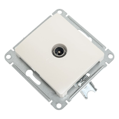TV розетка Systeme Electric Glossa Перламутр проходная 4DB SE