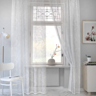 Комплект штор Гуд ЛАКК АБЕЛИЯ БРАНЧЕС 2 полотна, 160x300 см, белый К489С