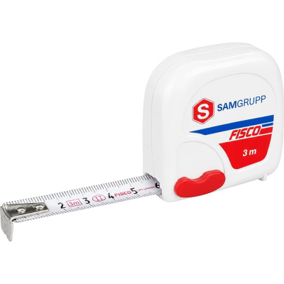 Рулетка SAMGRUPP Fisco 3 м 16084 используется для измерительных работ. Благодаря небольшим габаритам рулетка удобна в