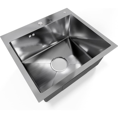 Мойка кухонная из нержавеющей стали Bauedge BAU SOUL КТ5045S SATIN, сифон EASY CLEAN в комплекте