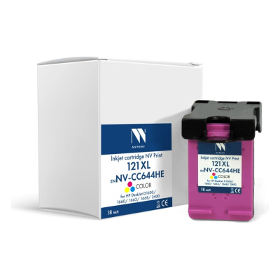 Струйный картридж NV Print NVP 121XL Color для HP DeskJet D1600/1660/1663/1668/2400 18 мл совместимый NV-CC644HE
