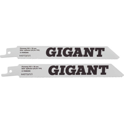 Пилки для сабельной пилы BIM по металлу Gigant