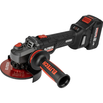 Шлифмашина угловая аккумуляторная Elitech CAG 2012BL (125мм,20В,2х4Ач,BL) HD