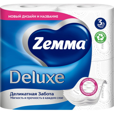 Бытовая трехслойная бумага ZEWA