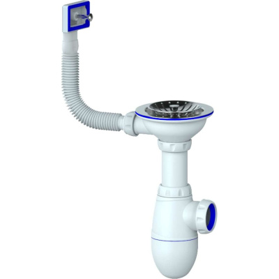 Сифон Unicorn B410P 3 1/2х40 с прямоугольным переливом