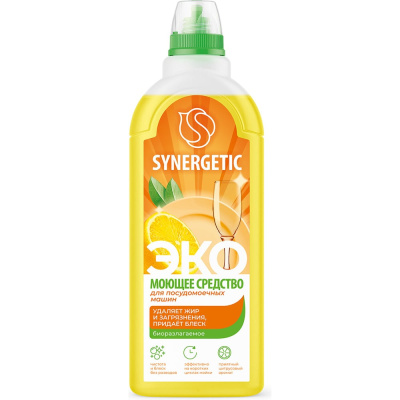 Концентрированное средство для посудомоечных машин Synergetic 1 л