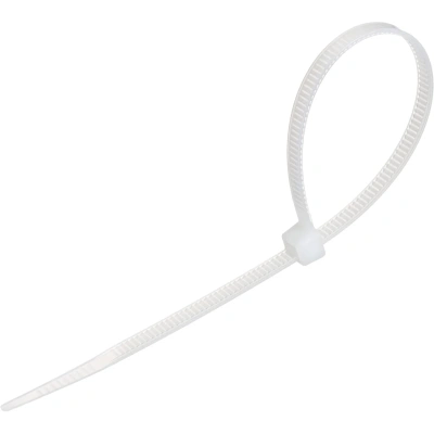 Стяжка (хомут) 200 мм x 4,5 мм,Bigtech BT-CT-200-45-W,нейлон,бел,100 шт/уп
