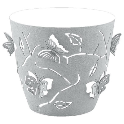Горшок для цветов Plast Team Butterflies, 2,5 л, серый шторм