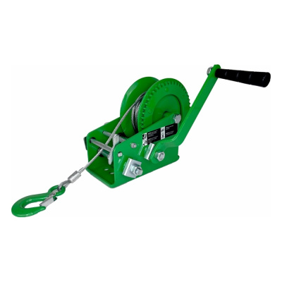 Ручная барабанная лебедка HITCH HW 1350 кг, канат 10 м