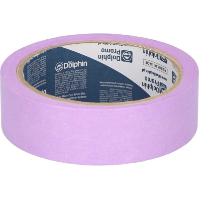 Малярная лента Blue Dolphin фиолетовая на рисовой бумаге Washi для деликатных работ 29мм x 25м ( 16)