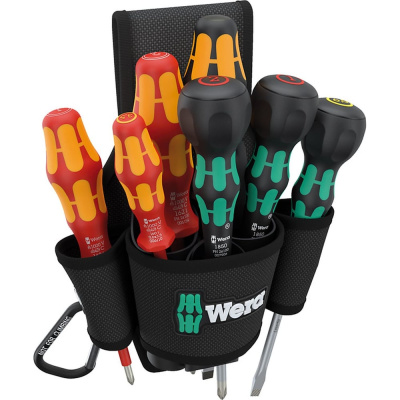 Набор отвёрток в поясной сумке WERA 9621 Belt-Pouch Set 2 8 предметов