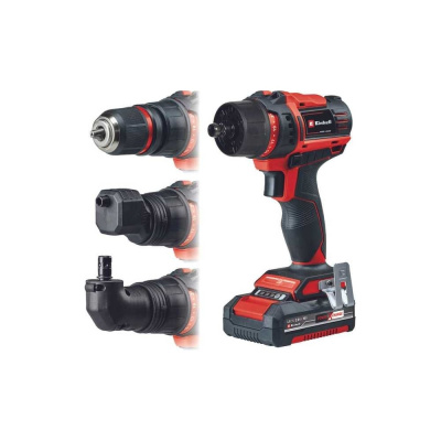 Дрель аккумуляторная Einhell PXC TE-CD 18/45 Li, 18В, 45Нм, Quick-патрон, 2 насадки, 1x2,5Ач
