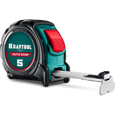 Рулетка профессиональная с автостопом KRAFTOOL AutoStop, 5 м x 19 мм