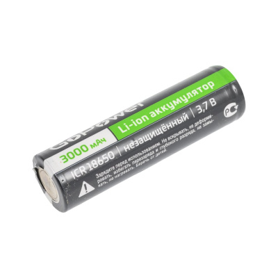 Аккумулятор GoPower Li-ion 18650 bulk 3.6V 3000mAh без защиты плоский контакт 00-00022994