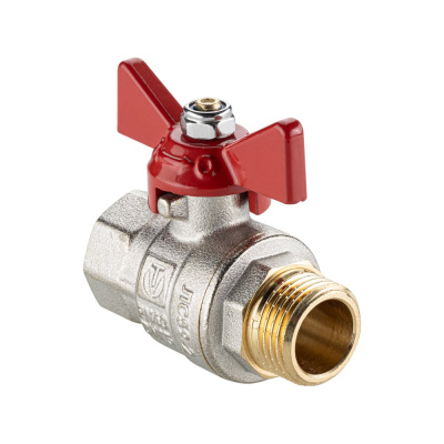 Кран шаровой Valtec BASE-ГОСТ полнопроходной с рукояткой-бабочкой вн.-нар. DN15 PN40 1/2