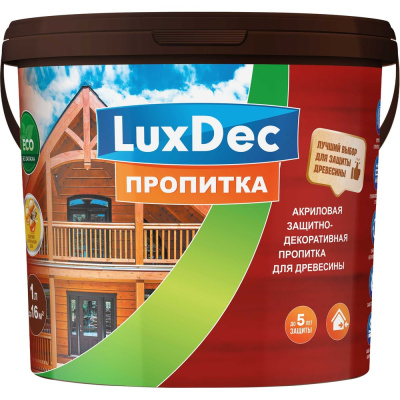 Защитная декоративная пропитка LuxDec белый 5л