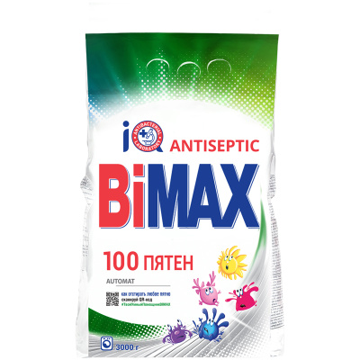 Порошок стиральный BiMax 100 пятен автомат 3 кг
