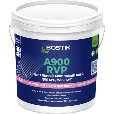 Специальный акриловый клей Bostik A900 RVP для SPC, WPC, LVT 6 кг