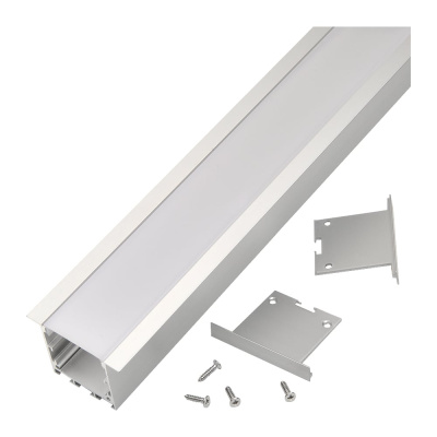 Алюминиевый профиль для светодиодной ленты General Lighting Systems 2 метра, 51х35мм, серебряный