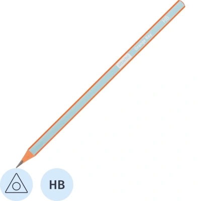 Карандаш чернографитный Attache Orange Ray HB б/ласт пластик оранж/голуб
