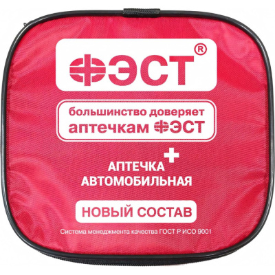 Аптечка первой помощи автомобильная, по приказу № 260н, ФЭСТ, тканевая сумка, 3737