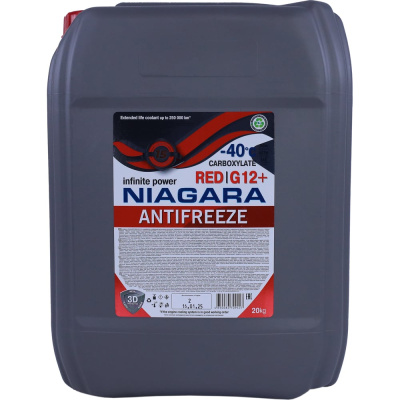 Жидкость охлаждающая NIAGARA Антифриз Ниагара G12+ (карбоксилатный)(красный) 20 кг