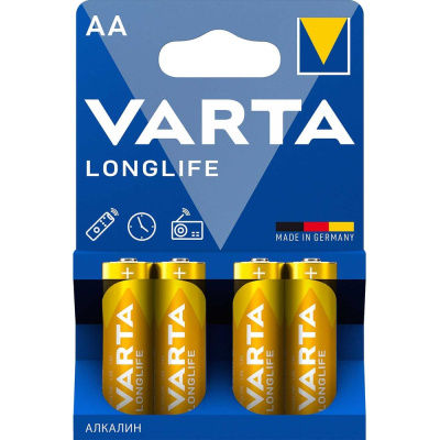 Батарейки Varta LONGLIFE AA BL4