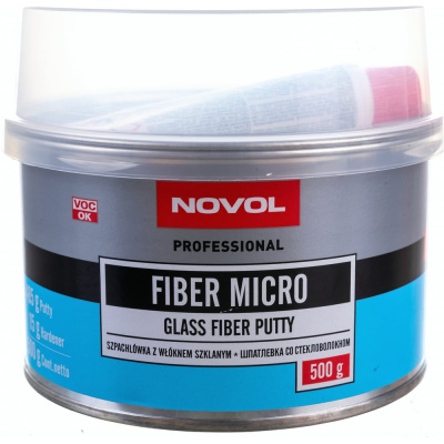Шпатлевка Novol FIBER MICRO с коротким стекловолокном 0.5 кг