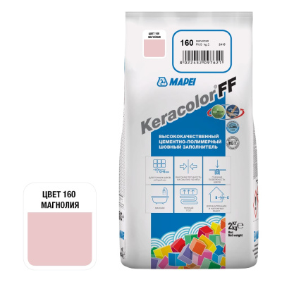 Затирка MAPEI KERACOLOR FF № 160, 2 кг, магнолия