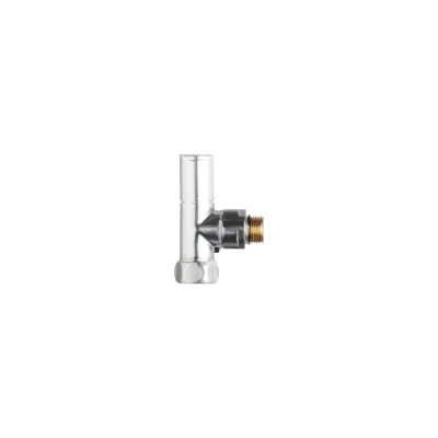 Угловой кран для полотенцесушителя Terma 1/2"х3/4" с ручной регулировкой (круглая ручка)