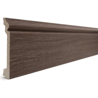 Напольный плинтус Decor-Dizayn ударопрочный, влагостойкий, дуб рустик, 100х16х2400 мм