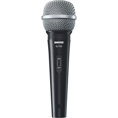 Микрофон Shure SV100-A, вокально-речевой с выкл. и каб.XLR-6.3 мм Jack