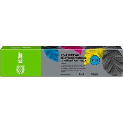 Струйный картридж для hp pw 352dw/377dw/pro 477dw/452dw Cactus 913a черный 85 мл CS-L0R95AE
