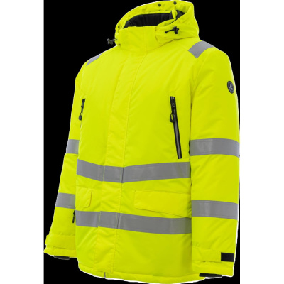 Зимняя сигнальная куртка-парка Brodeks KW220, желтый/черный, 4XL