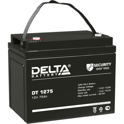 Батарея аккумуляторная Delta DT 1275 используется в системах безопасности, электронных кассовых аппаратах