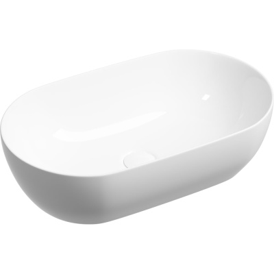 Раковина накладная Ceramicanova Twist овальной формы 500x300x140 белый