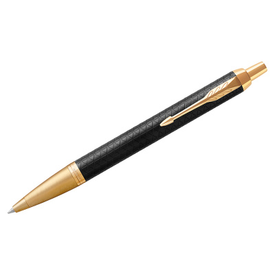 Ручка шариковая Parker IM Premium Black/Gold GT,синий,в подар.уп. 1931667