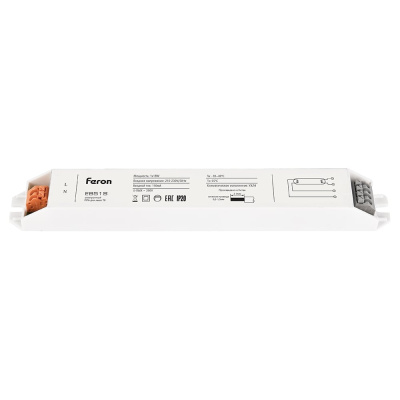 Электронный ПРА FERON EB51S 1х36W T8/G13 230V 195х28х19мм