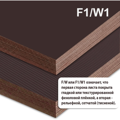 Фанера ламинированная MW 15 мм F/W лист 2440х1220мм ФЛ-F/W-2440x1220x15