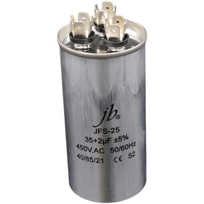 Пусковой конденсатор JB 35uF+2 450VAC +/-5_(JFS25A6235J000000B) JFS-25 (клеммы, для кондиционеров, 3 вывода) 50 110