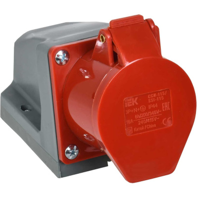 Розетка наружной установки IEK 16А 3P+Е+N 380В IP44 115 ИЭК