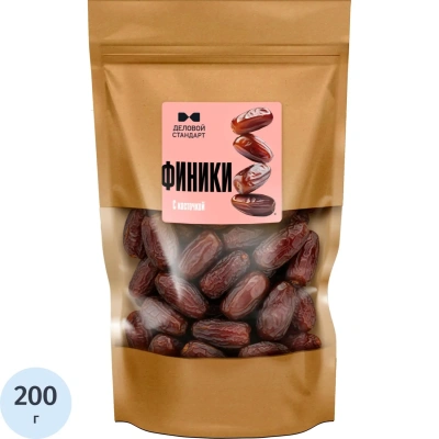 Финики Деловой Стандарт сушеные с косточкой, 200г