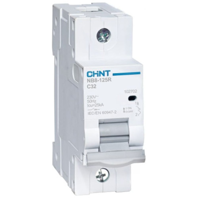 Автоматический выключатель CHINT NB8-125R 1P 25А 25кА хар-ка C (R)