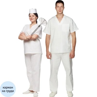 Костюм универсальный (куртка, бр) у05 бел 96-100/170-176