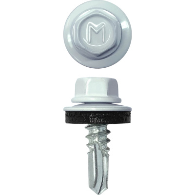 Саморез по металлу Daxmer 5,5x19 RAL 9003 250 шт