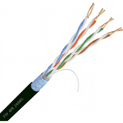 Омедненный кабель Netlink NL-CCA FTP 4PR 24 AWG CAT5е 305м внешний