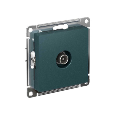 Розетка TV Systeme Electric AtlasDesign Изумруд проходная 4DB, механизм SE